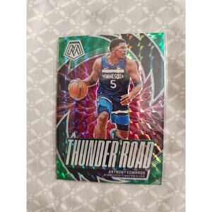 Anthony Edwards 2023-24 Panini Mosaic #5 - Thunder Lane - Green Prizm